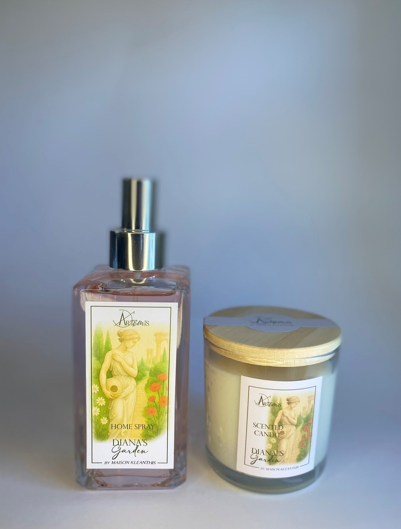 Kit Home Spray e Vela Aromática Diana’s Garden – (Chá Branco)