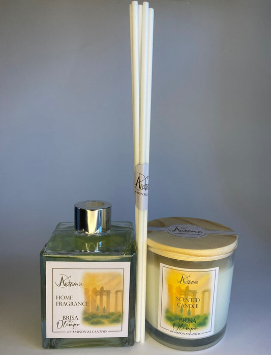Kit Difusor com varetas e Vela Aromática Brisa do Olimpo - Alecrim