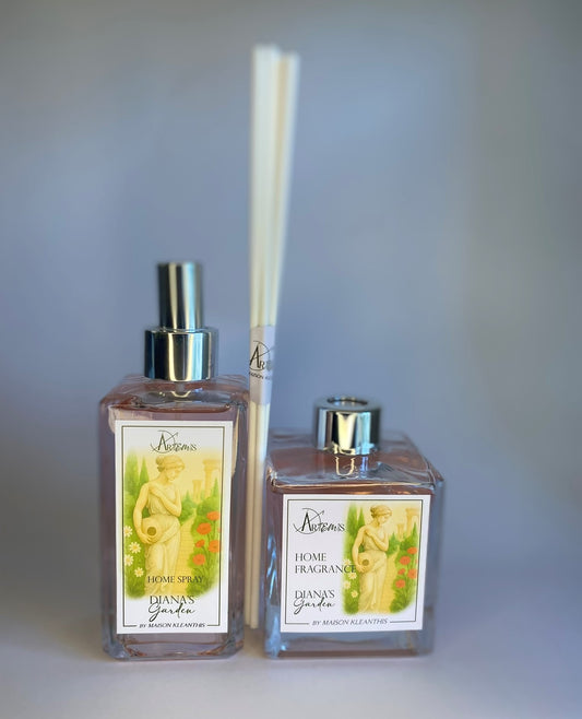 Kit Home Spray e Difusor com varetas Dianas Garden (Chá branco)