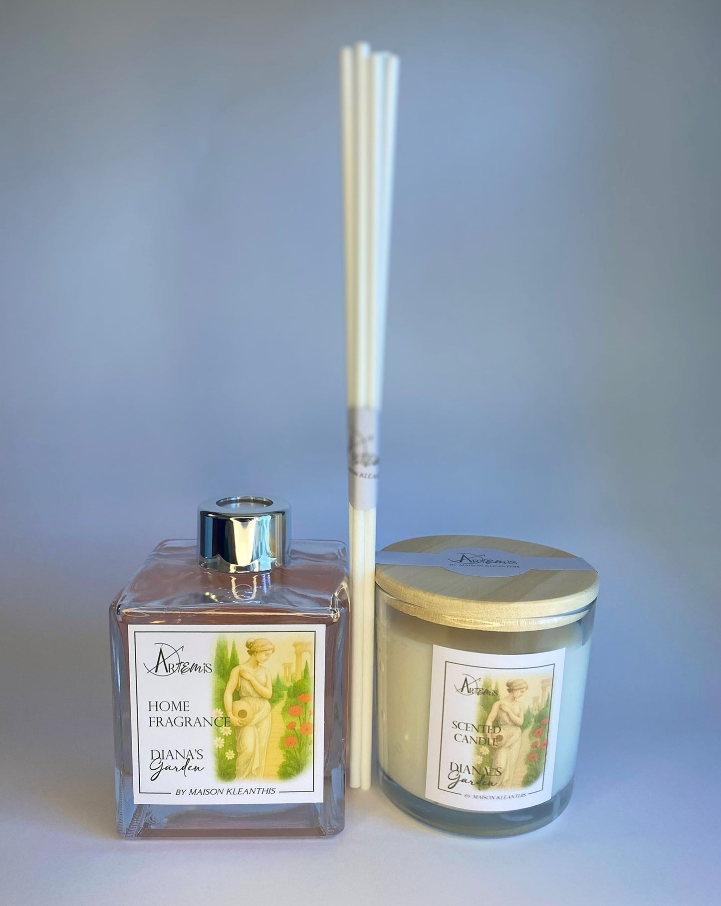 Kit Difusor com varetas e Vela Aromática Diana’s Garden – (Chá Branco)