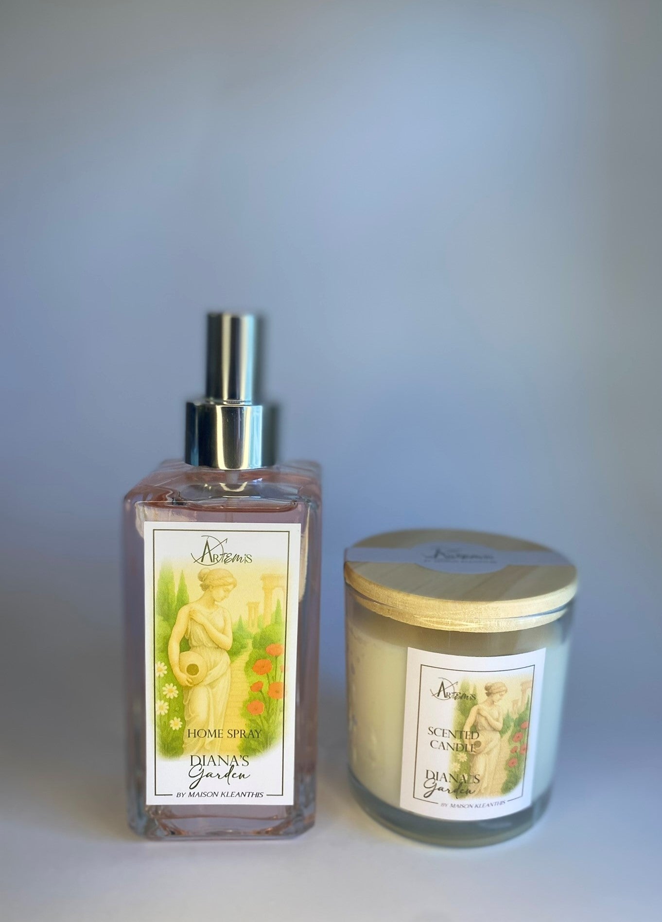 Kit Home Spray e Vela Aromática Diana’s Garden – (Chá Branco)