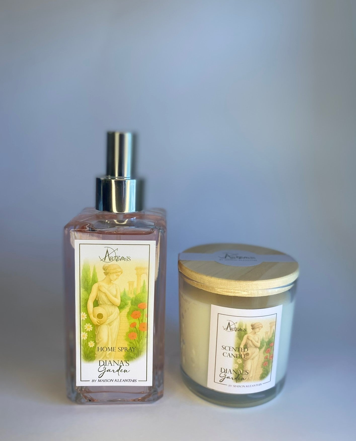 Kit Home Spray e Vela Aromática Diana’s Garden – (Chá Branco)