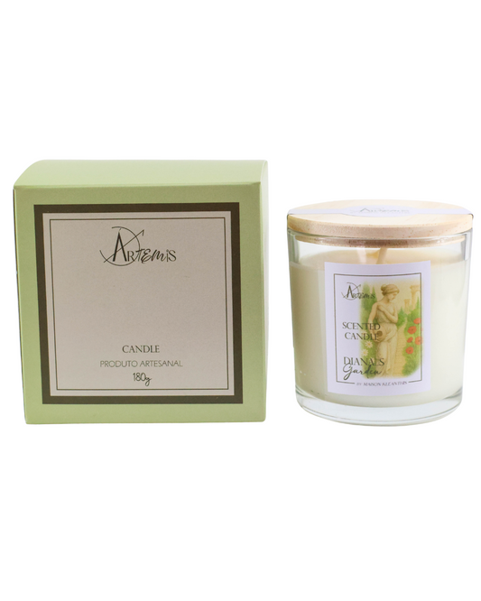 Vela aromática Daiana´s Garden – Chá branco  para autocuidado (180g)