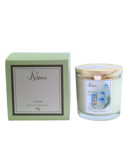 Vela aromática Águas do Mar Egeu  – Aroma oceanico  para um dia vibrante (180g)